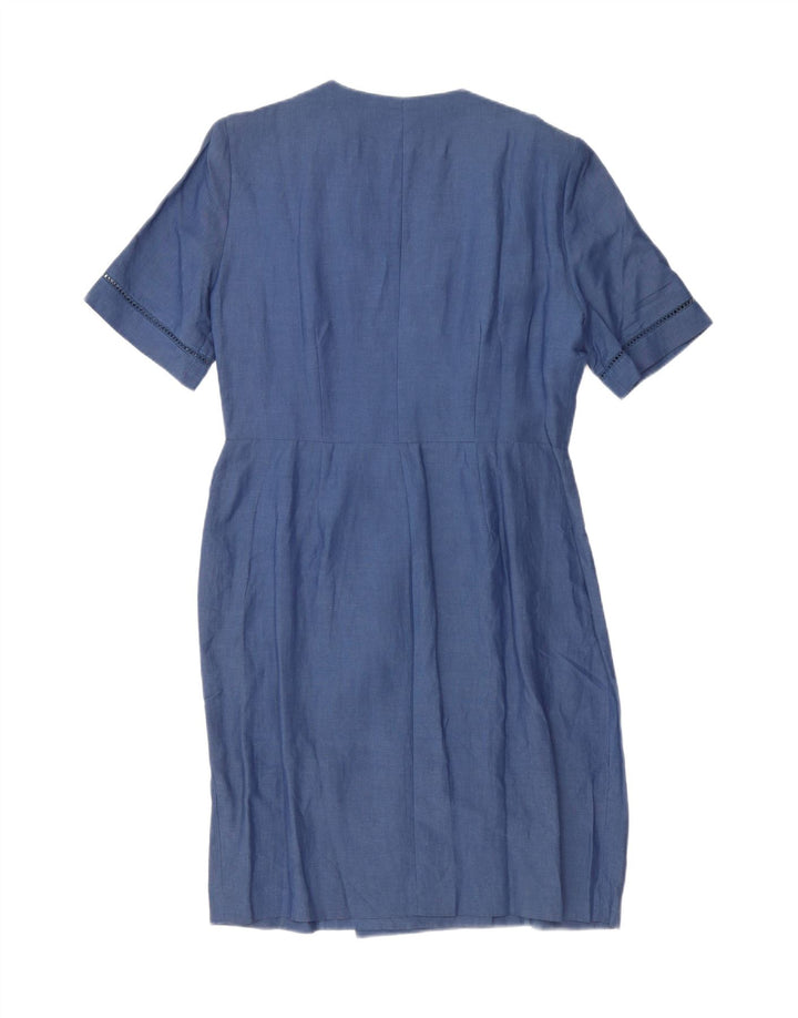 Vintage Damen Wickelkleid IT 50 XL Blau
