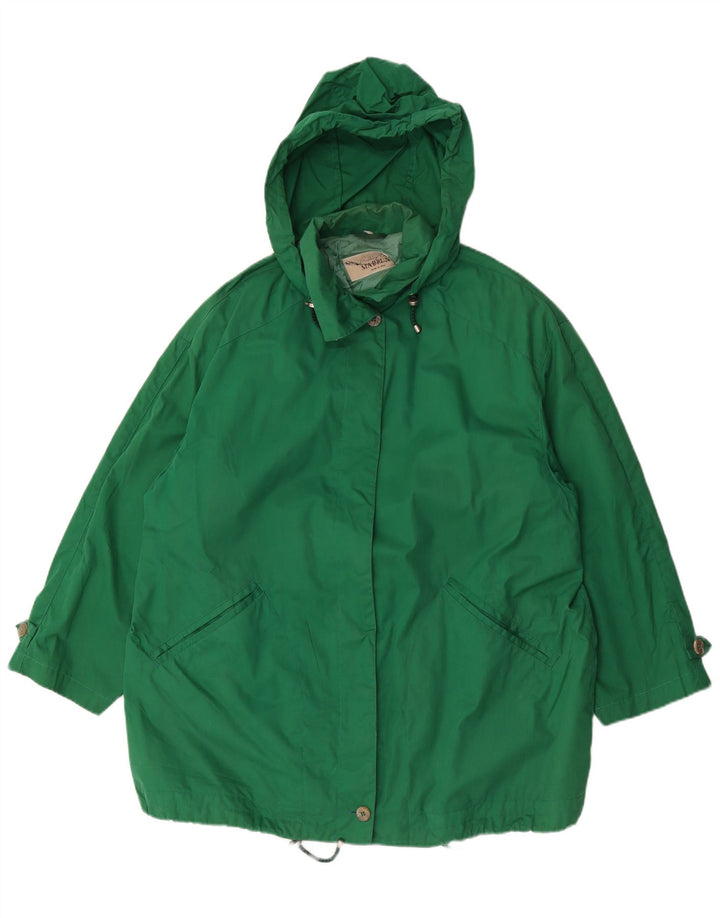 Mabrun Damen-Windbreaker-Mantel mit Kapuze, übergroß, IT 44, Mittelgrün