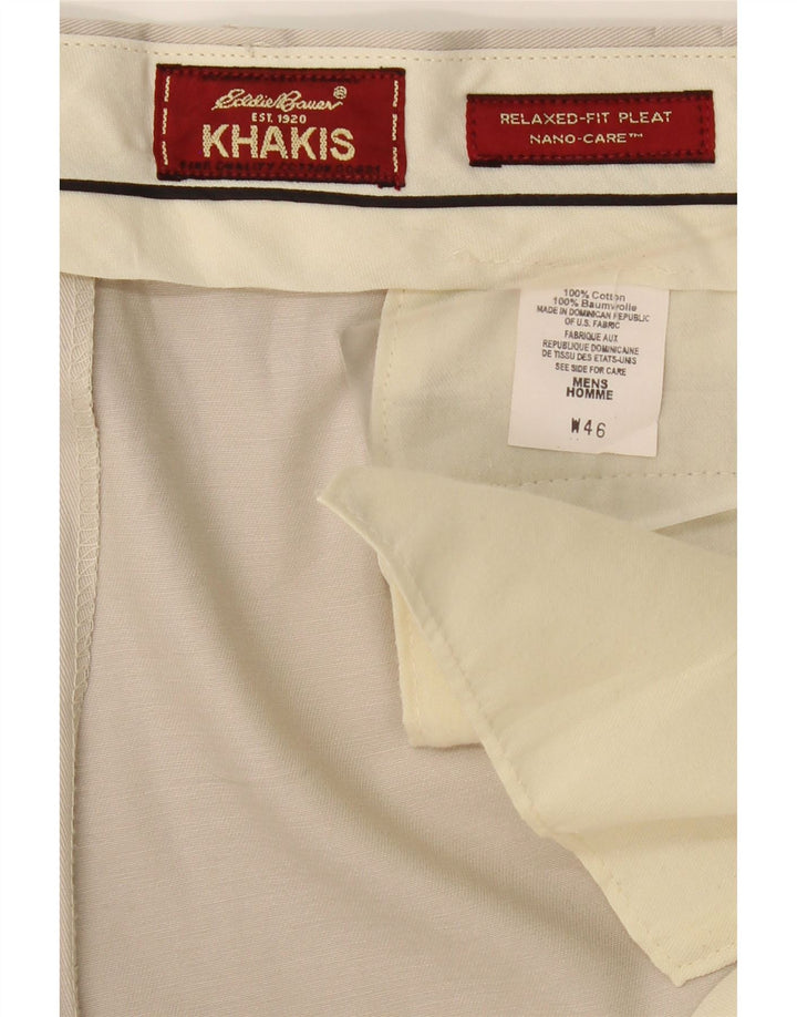 EDDIE BAUER Mens Khakis Pegged Relaxed Fit Casual Trousers W46 L31 Grey Vintage Eddie Bauer and Second-Hand Eddie Bauer from Messina Hembry 