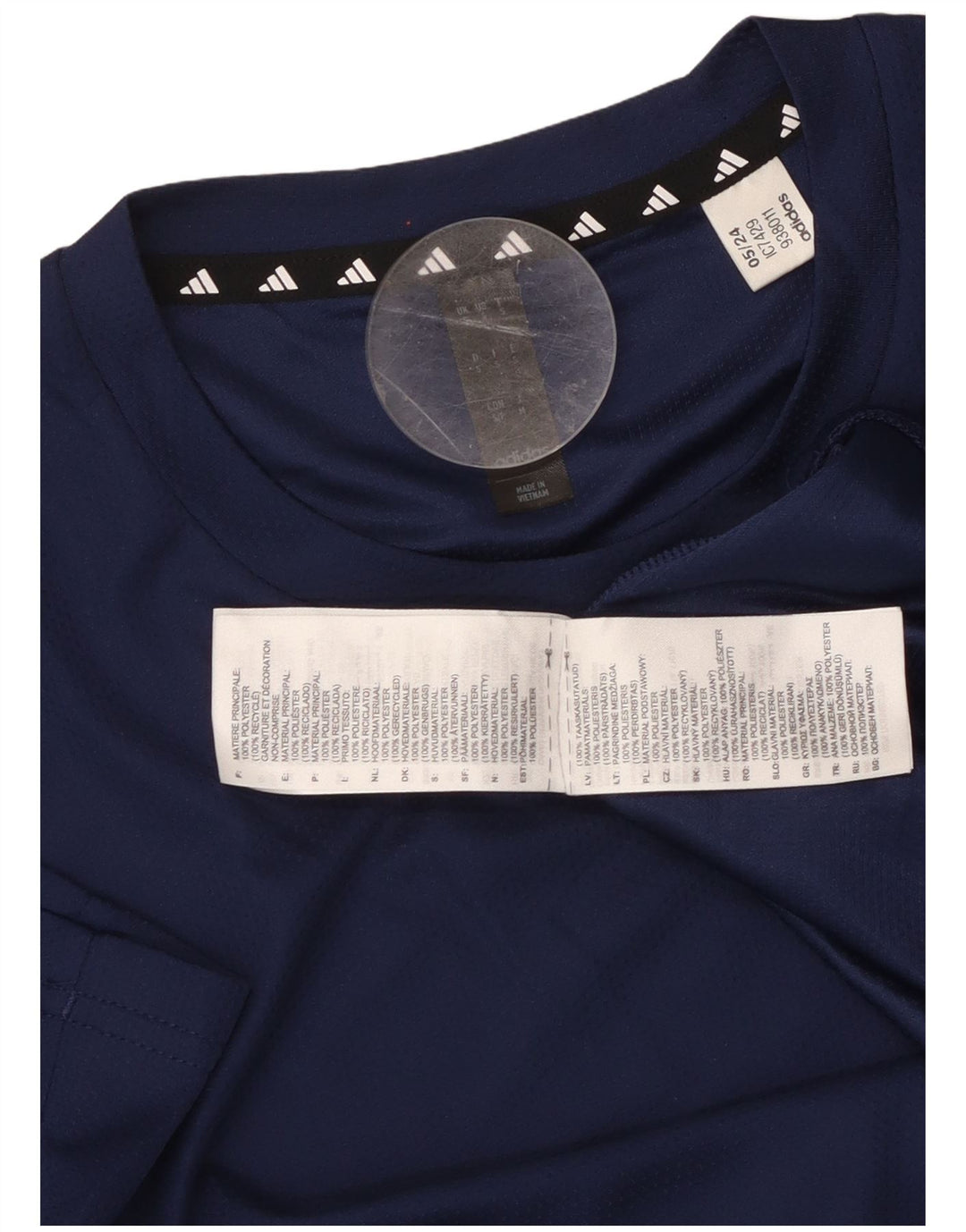 ADIDAS Herren Aeroready T-Shirt Top Small Marineblau Polyester