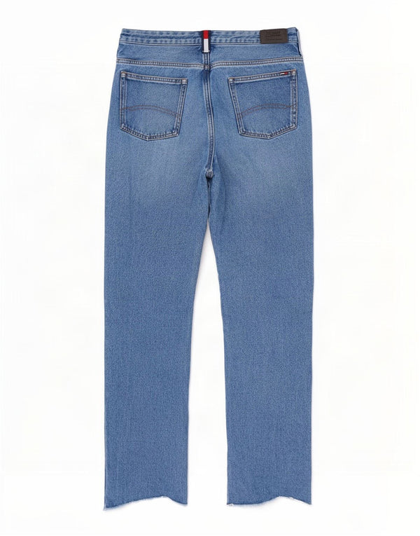 Tommy Hilfiger Damen Distressed Slim Jeans W28 L28 Blaue Baumwolle