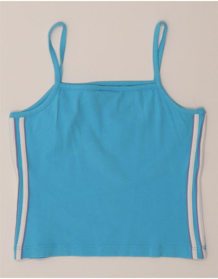 Adidas Damen Crop Cami Top UK 12 Mittelblau