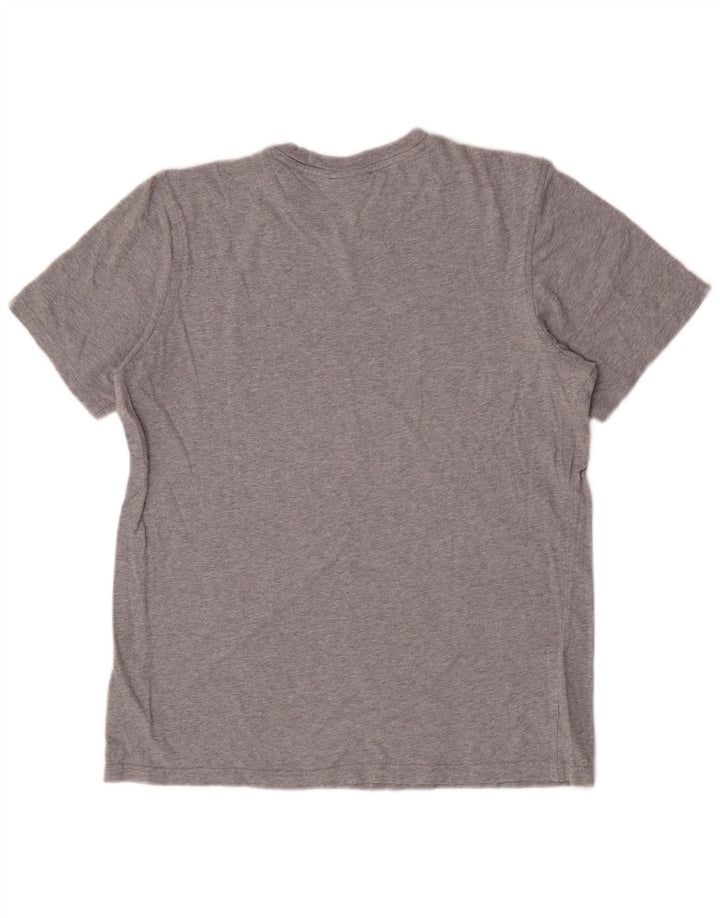 Adidas Herren Grafik-T-Shirt aus mittelgrauer Baumwolle