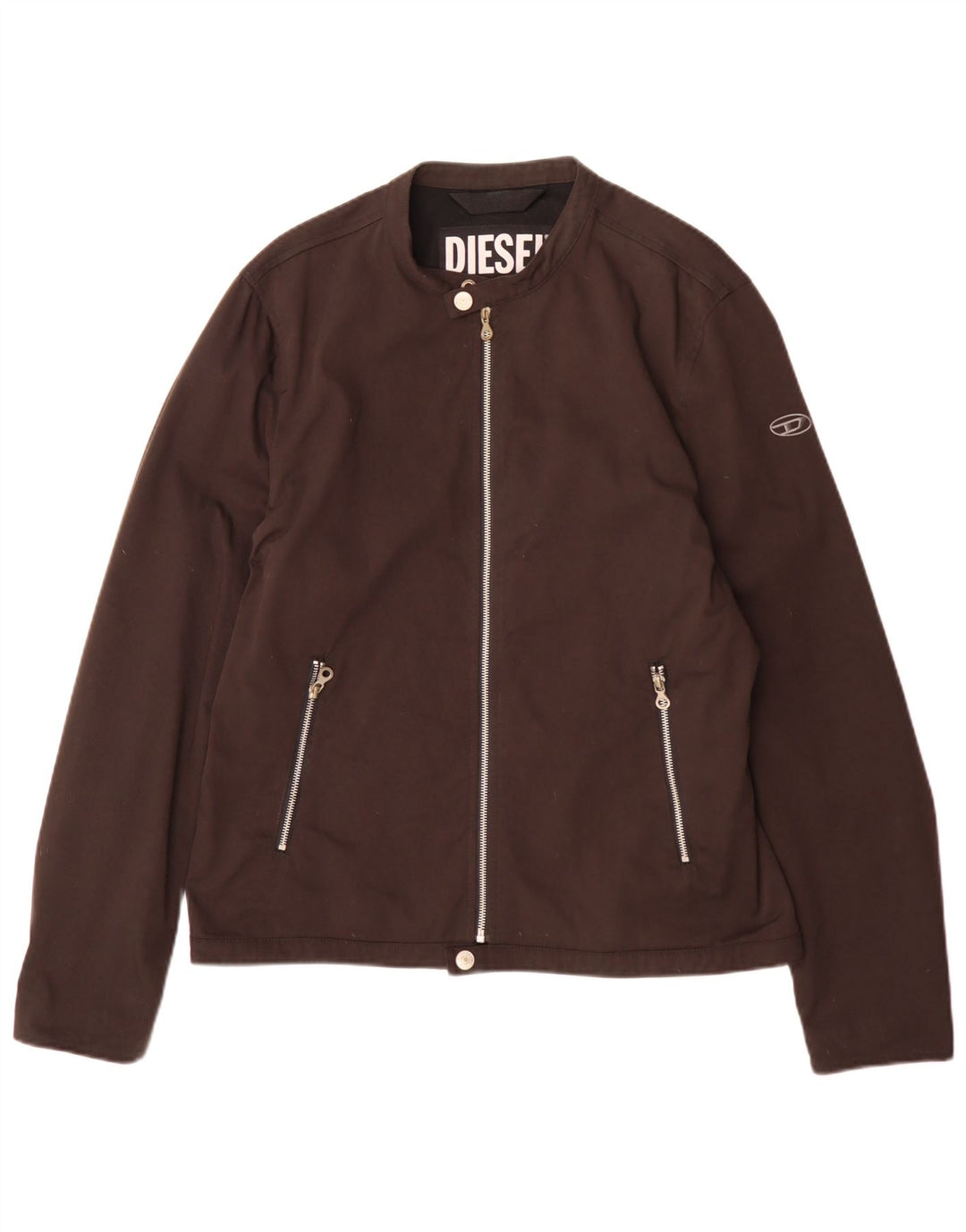 Diesel Herren Bomberjacke UK 40 Großes braunes Nylon