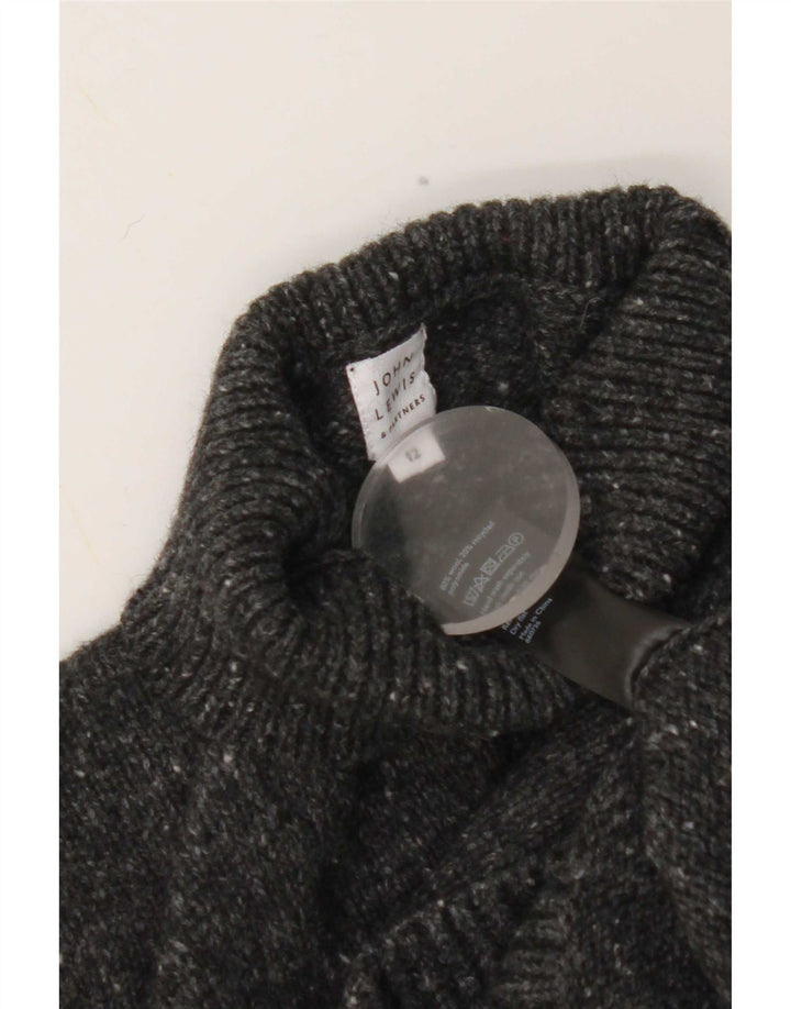 John Lewis Rollkragenpullover für Damen, UK 12, mittelgrau gefleckte Wolle