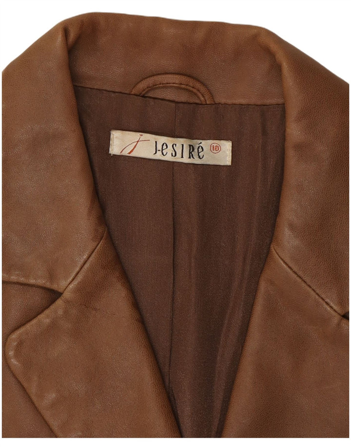 Jesire Damen Lederjacke UK 10 Small Braun