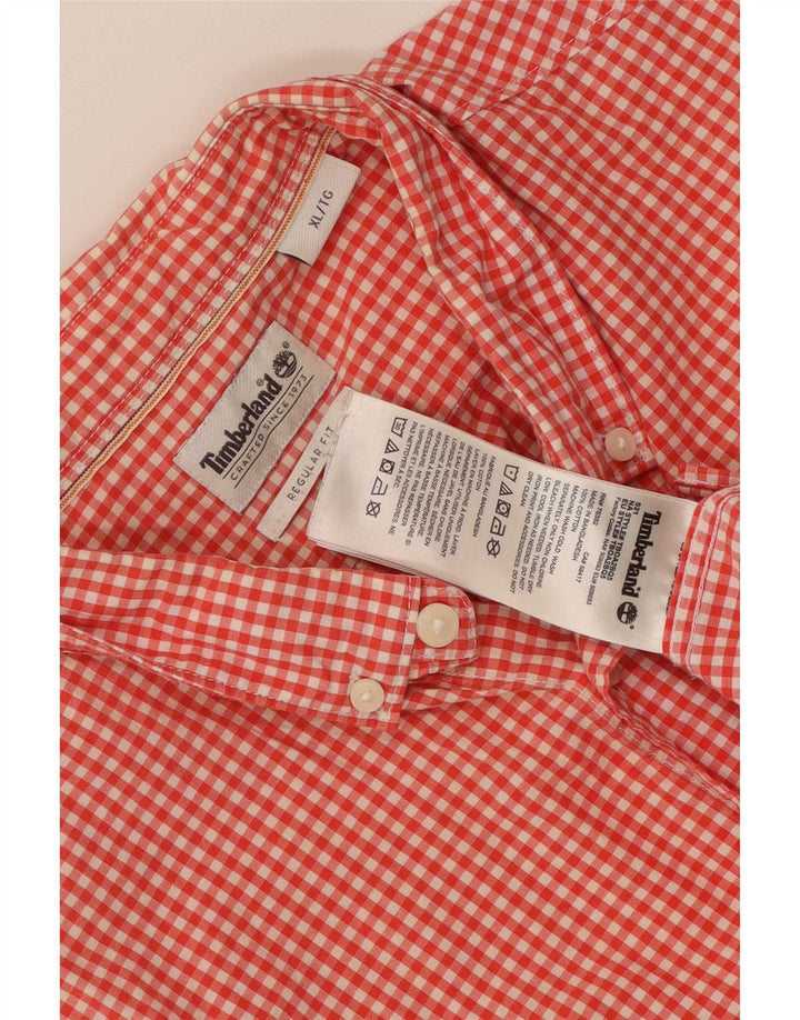 Timberland Herrenhemd XL Red Gingham Cotton