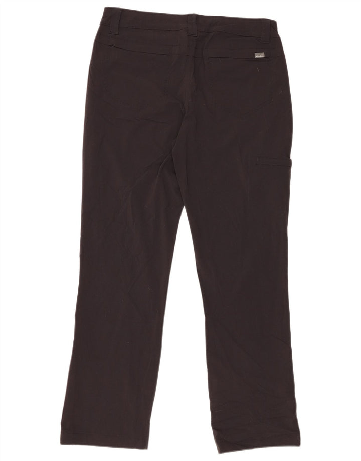 EDDIE BAUER Damen Gerade Cargohose US 4 Small W30 L28 Schwarzes Nylon