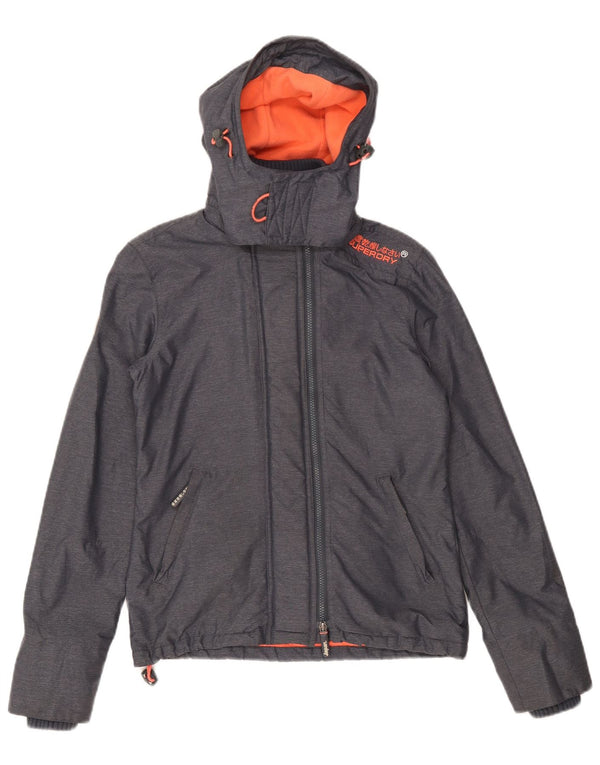 Superdry Damen Windcheater Kapuzen-Windjacke UK 6 XS Marineblau