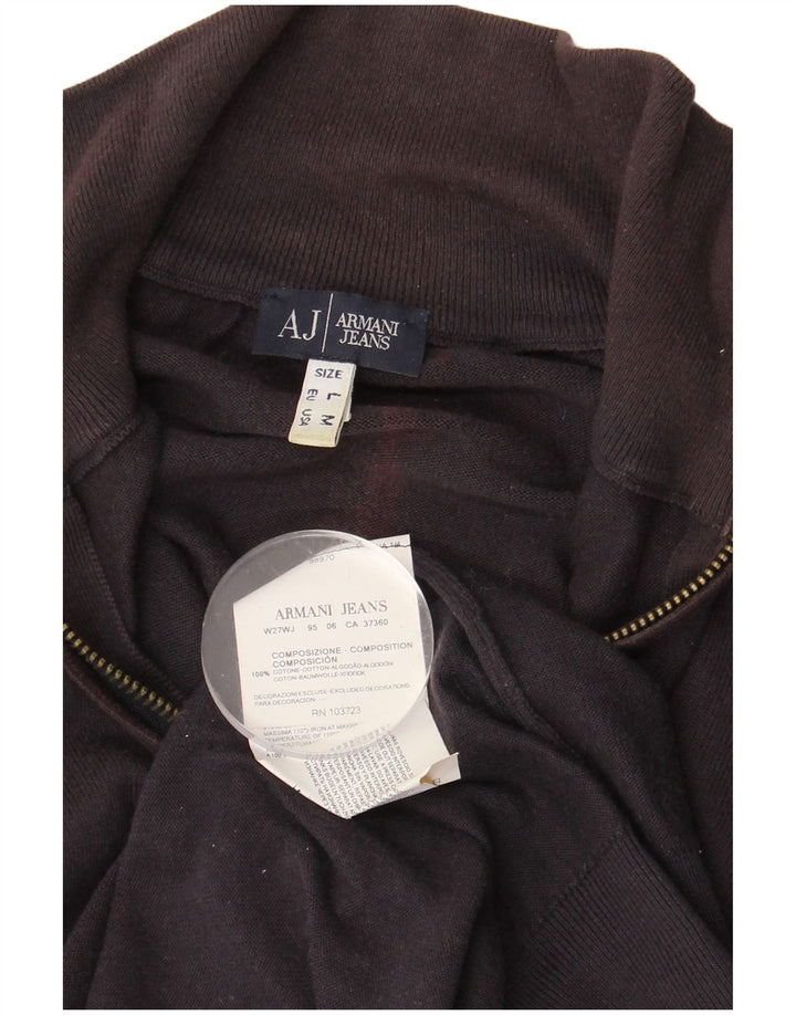 ARMANI JEANS Herren-Strickjacke aus mittelblauer Baumwolle