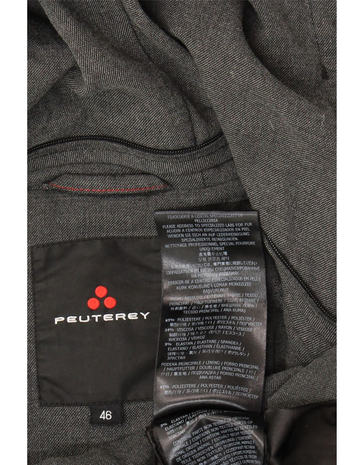 PEUTEREY Wattierter Damenmantel mit Kapuze IT 46 Large Grau Polyester