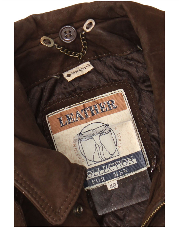 Vintage Herren Lederjacke IT 48 Mittelbraunes Leder