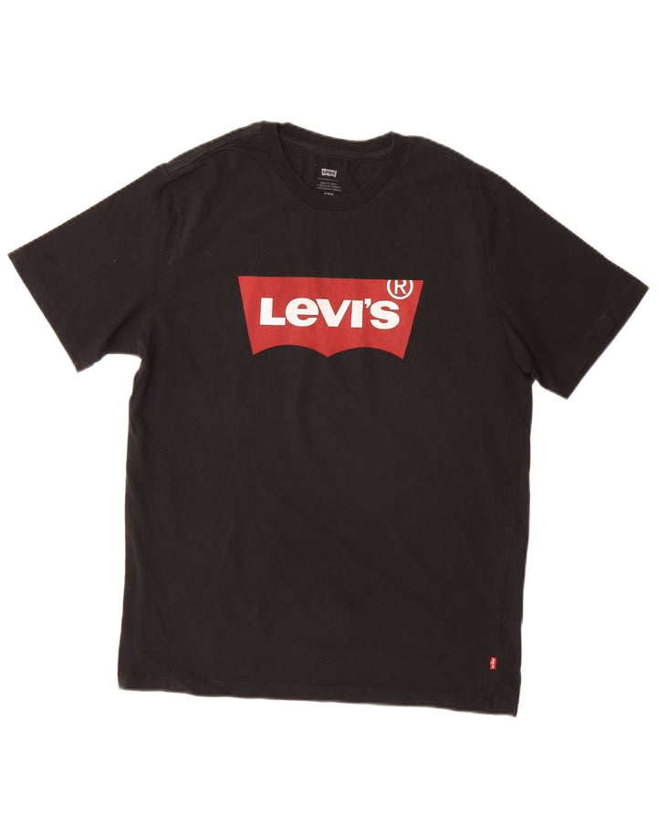 LEVI'S Herren Grafik-T-Shirt-Oberteil Mittelschwarz