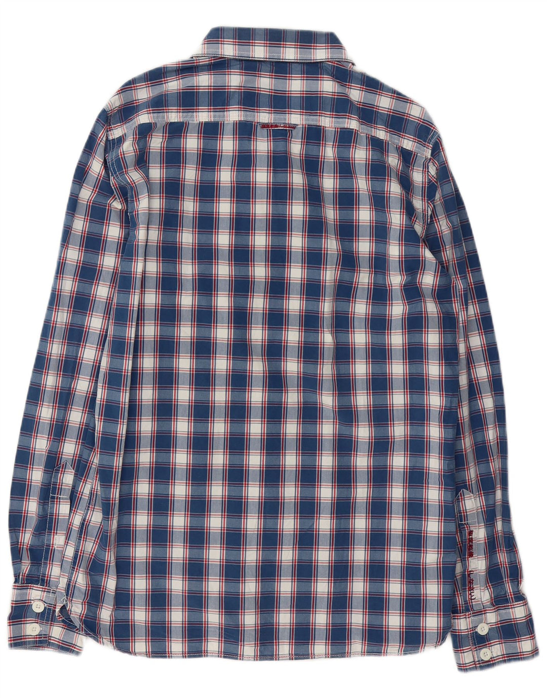 Superdry Herrenhemd aus Baumwolle, groß, blau kariert