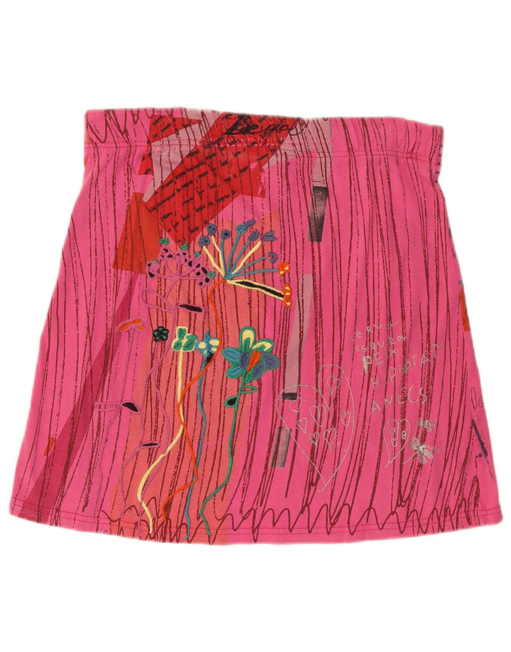 Desigual Damen Graphic Minirock Medium W34 Pink