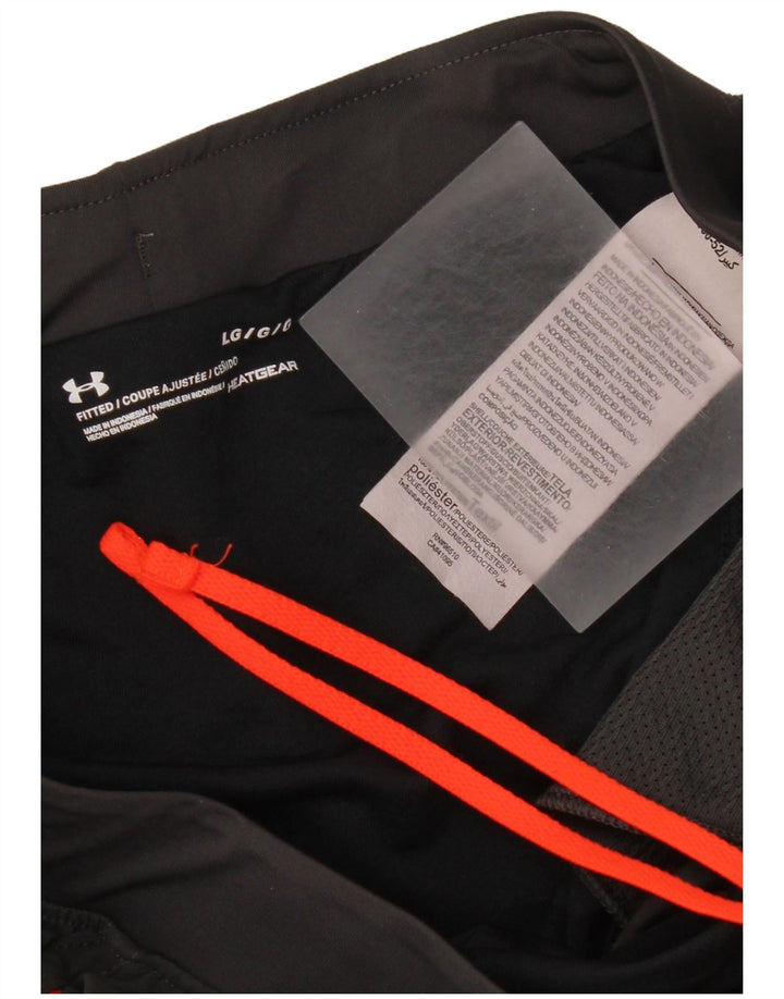 Under Armour Herren Heat Gear Sportshorts, großes graues Farbblock-Polyester