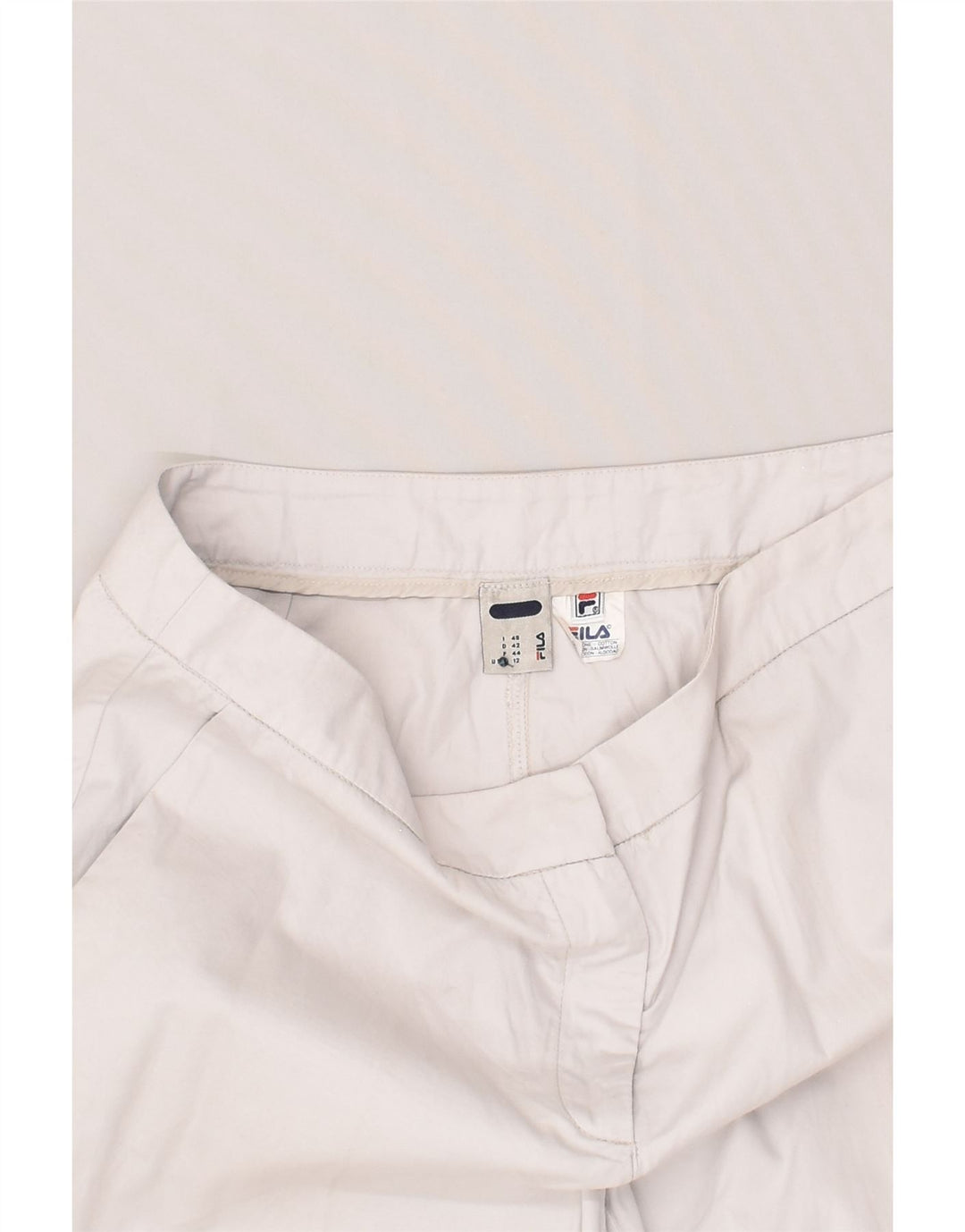 FILA Womens Straight Chino Trousers IT 48 XL W36 L27  Grey Cotton | Vintage Fila | Thrift | Second-Hand Fila | Used Clothing | Messina Hembry 