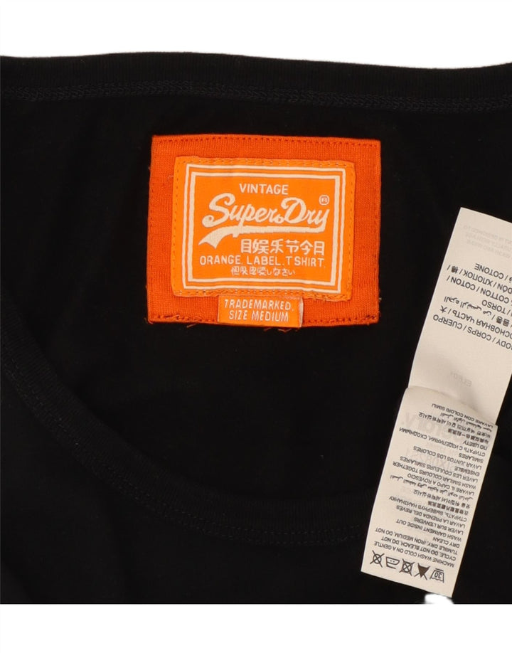 SUPERDRY Herren-Trägershirt aus mittelschwarzer Baumwolle