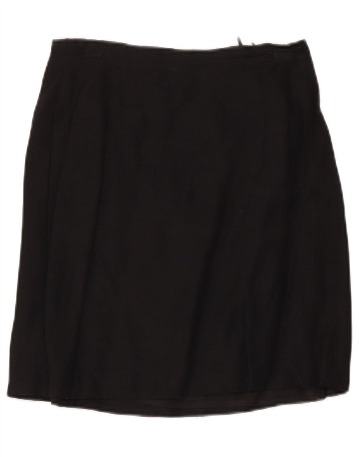 Max & Co. Damen Minirock UK 10 Small W28 Schwarzes Leinen
