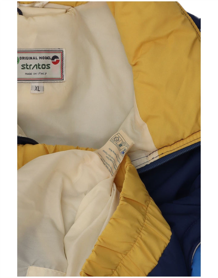 Stratos Herren Bomberjacke, wattiert, UK 42, XL, Marineblau, Colourblock-Polyamid