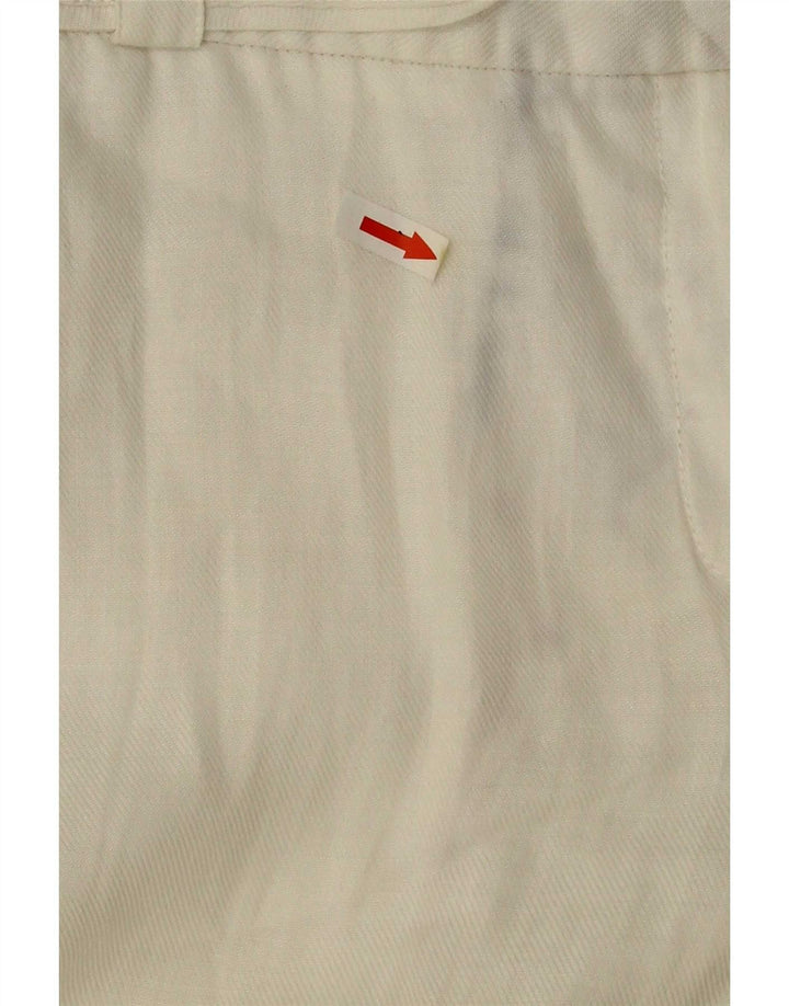 Zara Damen Bootcut Chino Hose EU 38 Small W28 L32 Weiß