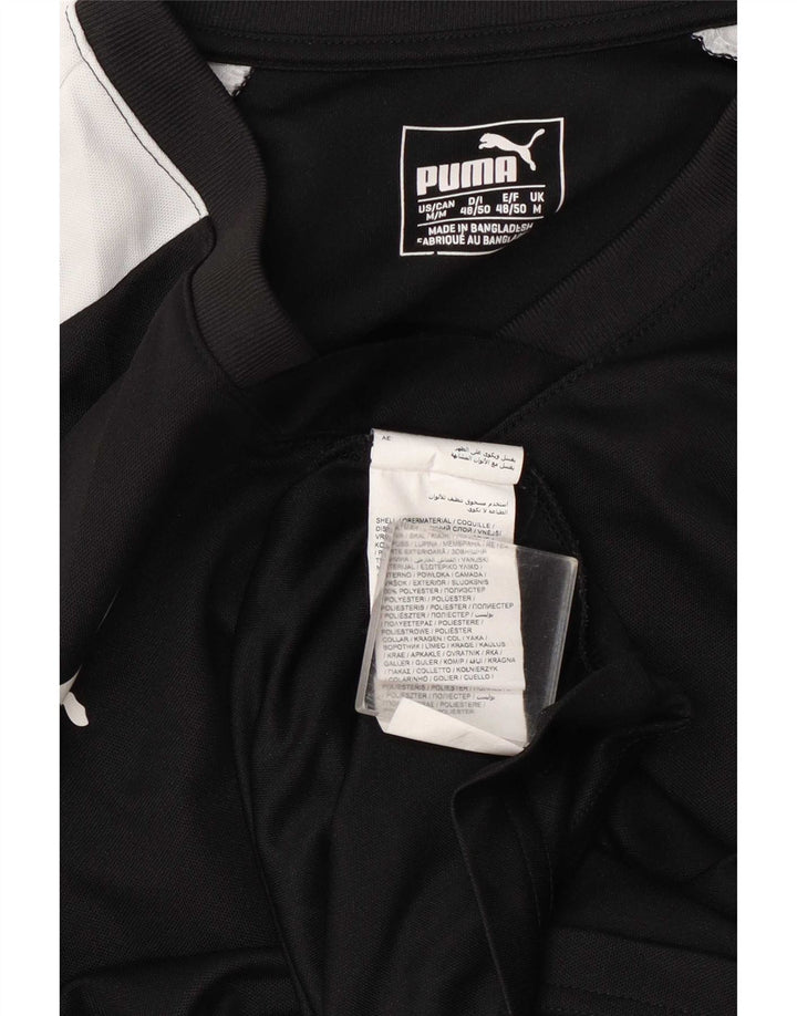 Puma Herren T-Shirt Top Medium Schwarz Colourblock Polyester