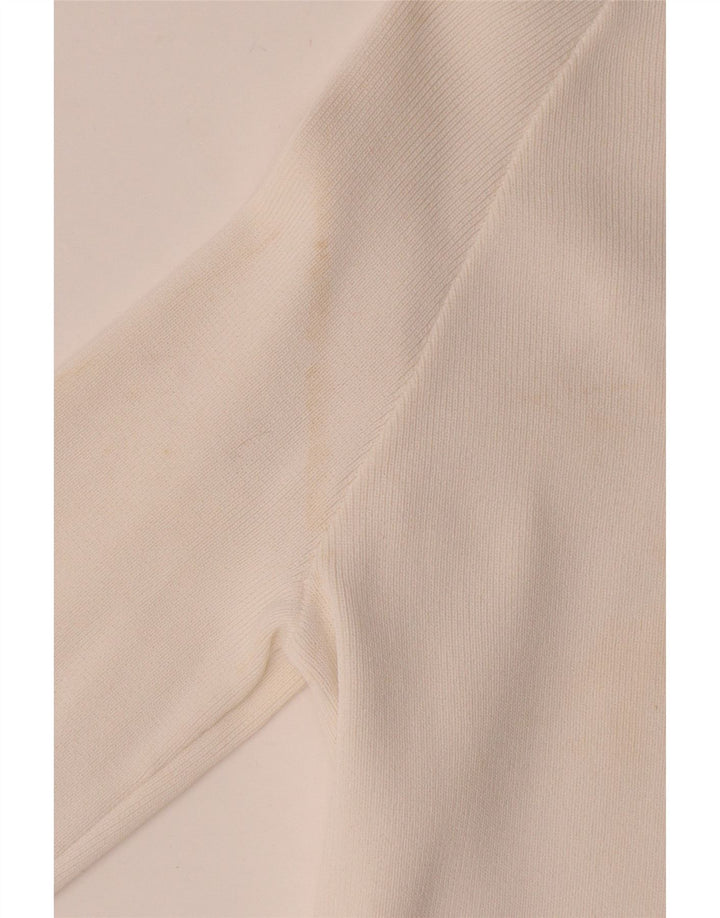 Zara Damen Langarm-Wickelblusenoberteil UK 8 Small Weiße Viskose