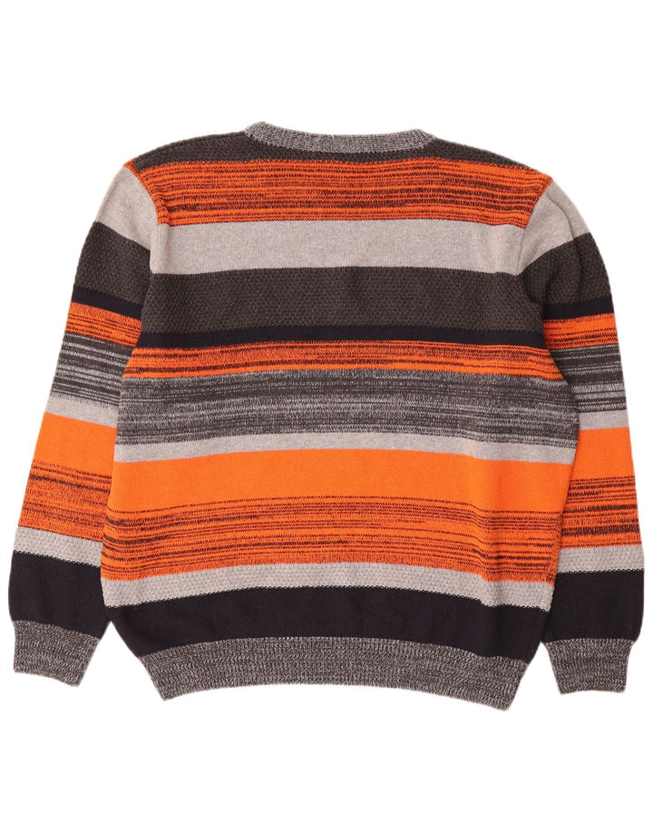 Roger Kent Herren-Pullover mit U-Boot-Ausschnitt, UK 44, XL, mehrfarbig gestreift