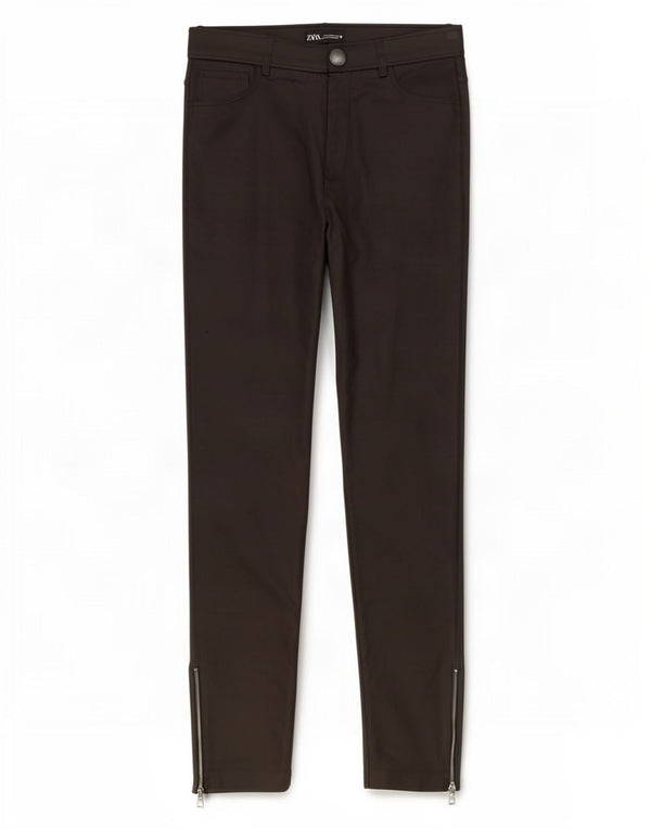 Zara Skinny-Freizeithose für Damen, Größe M, W28, L28, Schwarz