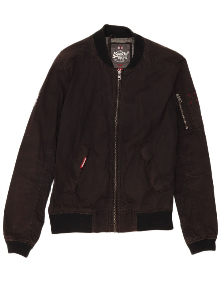 Superdry Herren Bomberjacke UK 36 Small Schwarz Baumwolle