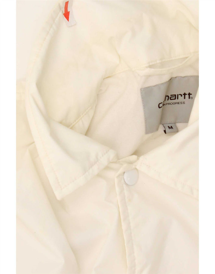 Carhartt Herren-Regenjacke mit Grafik, UK 38, mittelweißes Nylon
