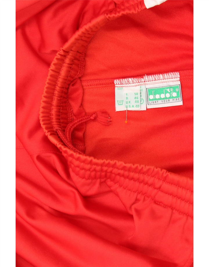 DIADORA Herren-Trainingshose mit Grafik, UK 40, Mittelrot, Farbblock