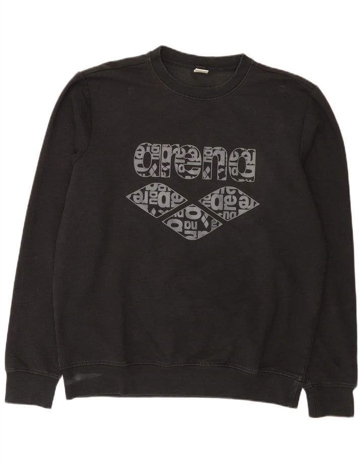 Arena Herren Grafik-Sweatshirt-Pullover Mittelschwarzes Polyester