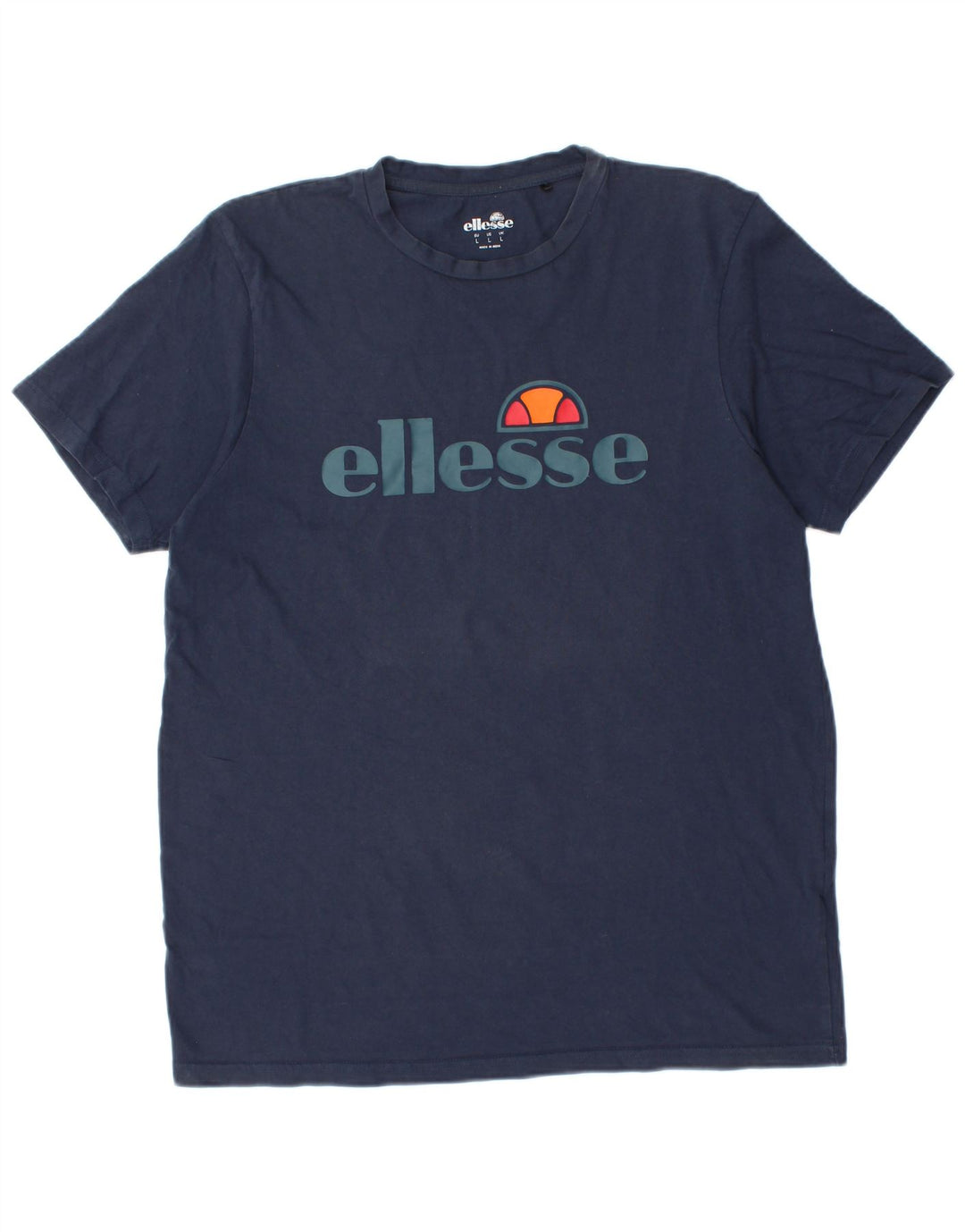 Ellesse Herren-T-Shirt mit Grafik, groß, marineblau, Baumwolle