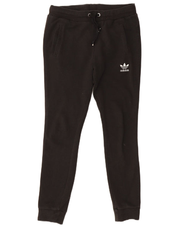 Adidas Damen Trainingshose Jogger UK 12 Mittelschwarze Baumwolle