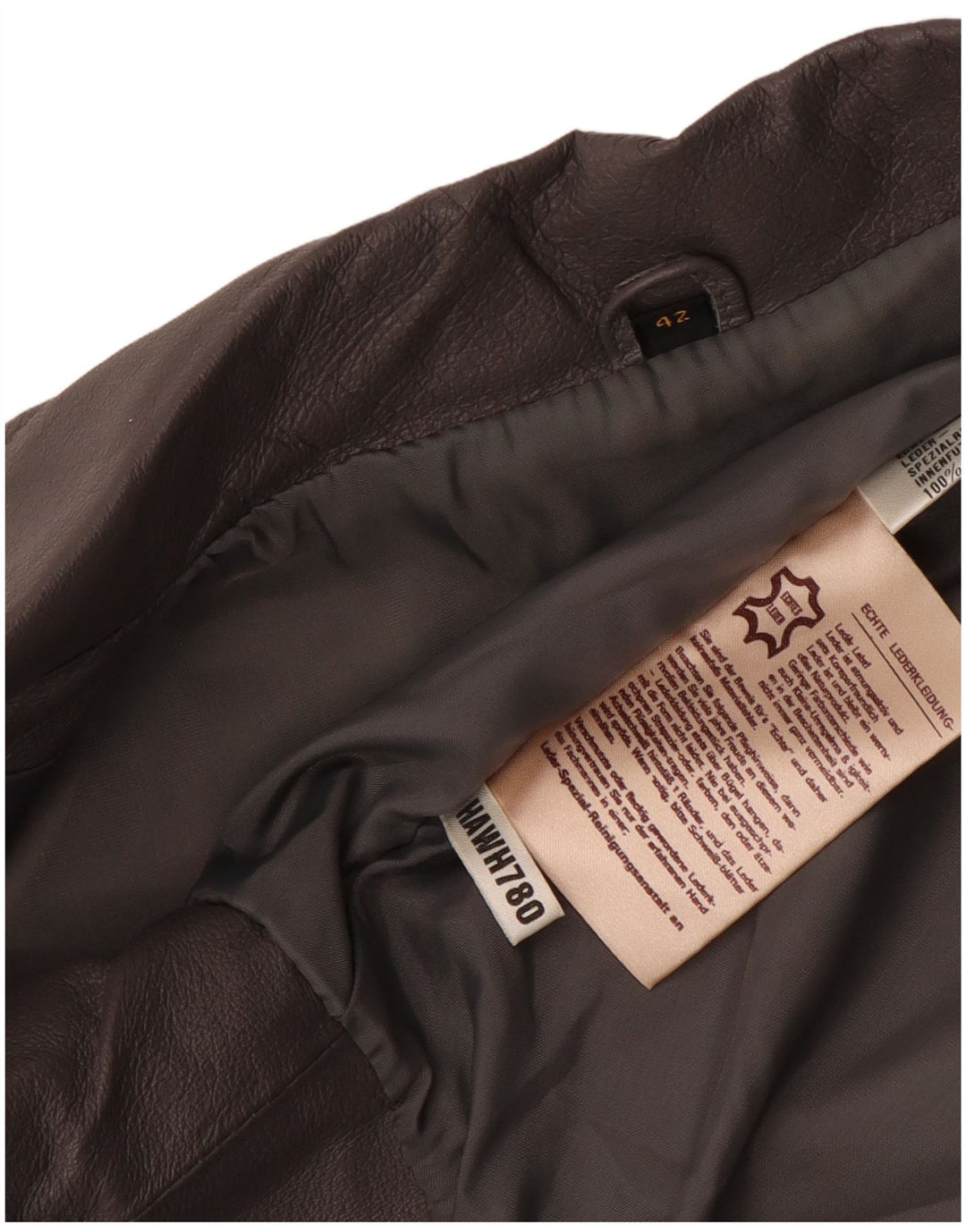 Vintage Damen Bomber Übergroße Lederjacke EU 42 Großes graues Leder