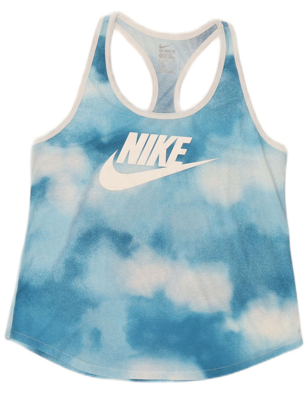 Nike Damen Athletic Cut Graphic Weste Top UK 18 XL Blue Tie Dye