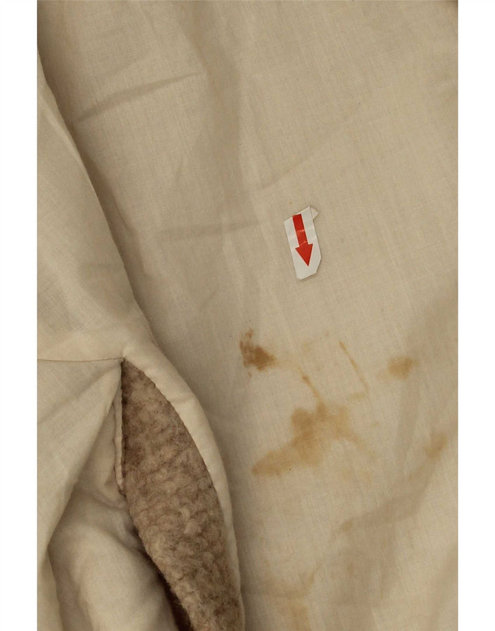 Zara Damen Zweireihiger Mantel UK 42 XL Beige Wolle