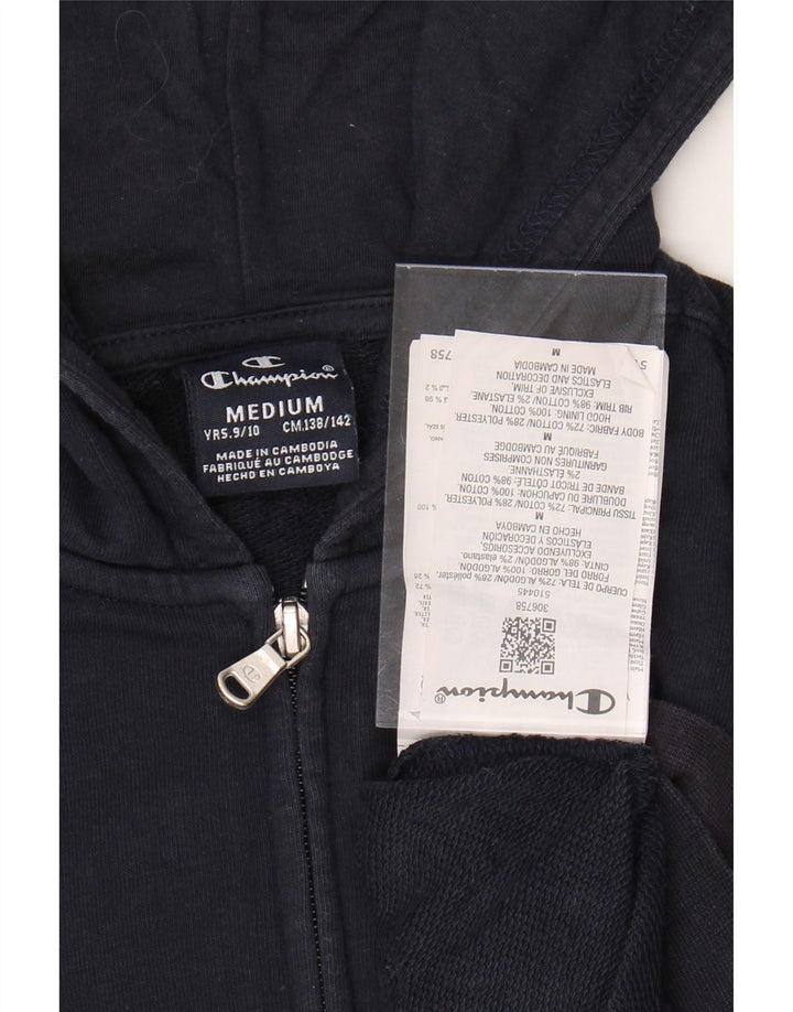 CHAMPION Kapuzenpullover mit grafischem Reißverschluss für Jungen, 9–10 Jahre, mittleres Marineblau