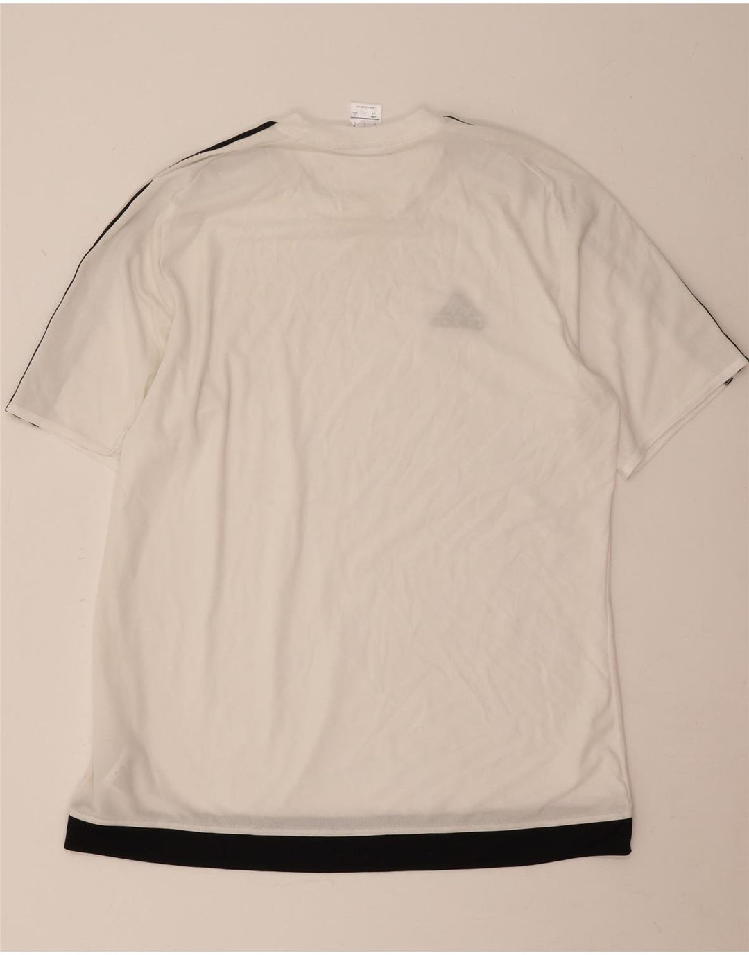 Adidas Herren Climalite T-Shirt Top Large Weiß Colourblock Polyester
