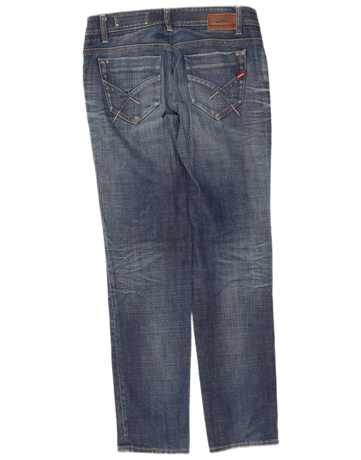 Gas Damen Slim Jeans W28 L29 Blaue Baumwolle