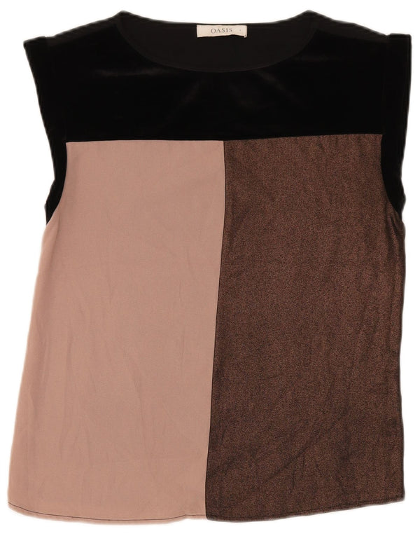 Oasis Damen-Trägershirt UK 8 Small Mehrfarbiges Colourblock-Polyester