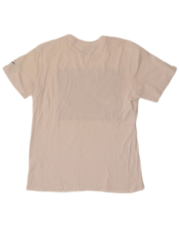 Nike Damen Athletic Cut Graphic T-Shirt Top UK 16 Large Weiß
