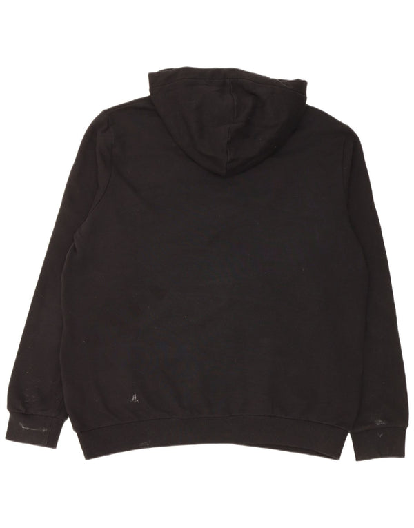 Desigual Mens Hoodie Jumper 2XL Black Colourblock Cotton