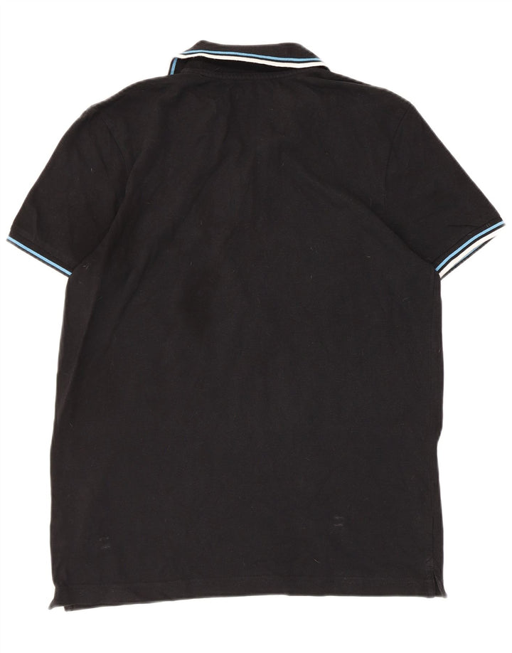 DIADORA Herren-Poloshirt, mittelgroß, schwarze Baumwolle