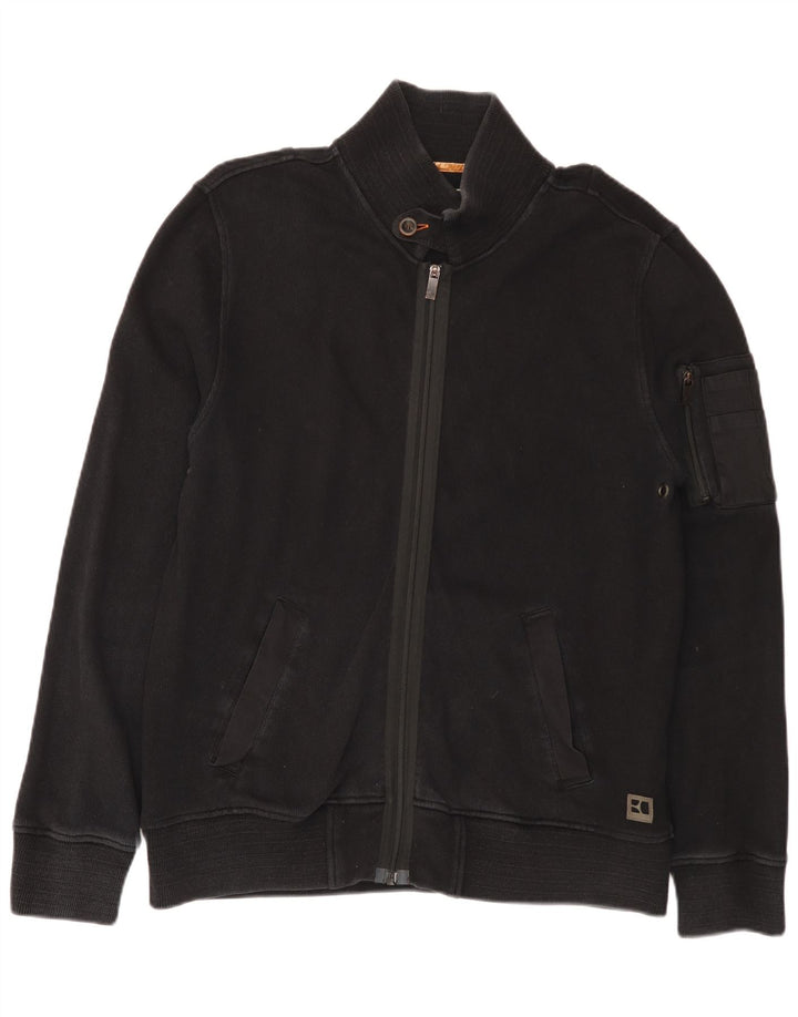 Hugo Boss Herren-Trainingsanzug-Top-Jacke XL aus schwarzer Baumwolle