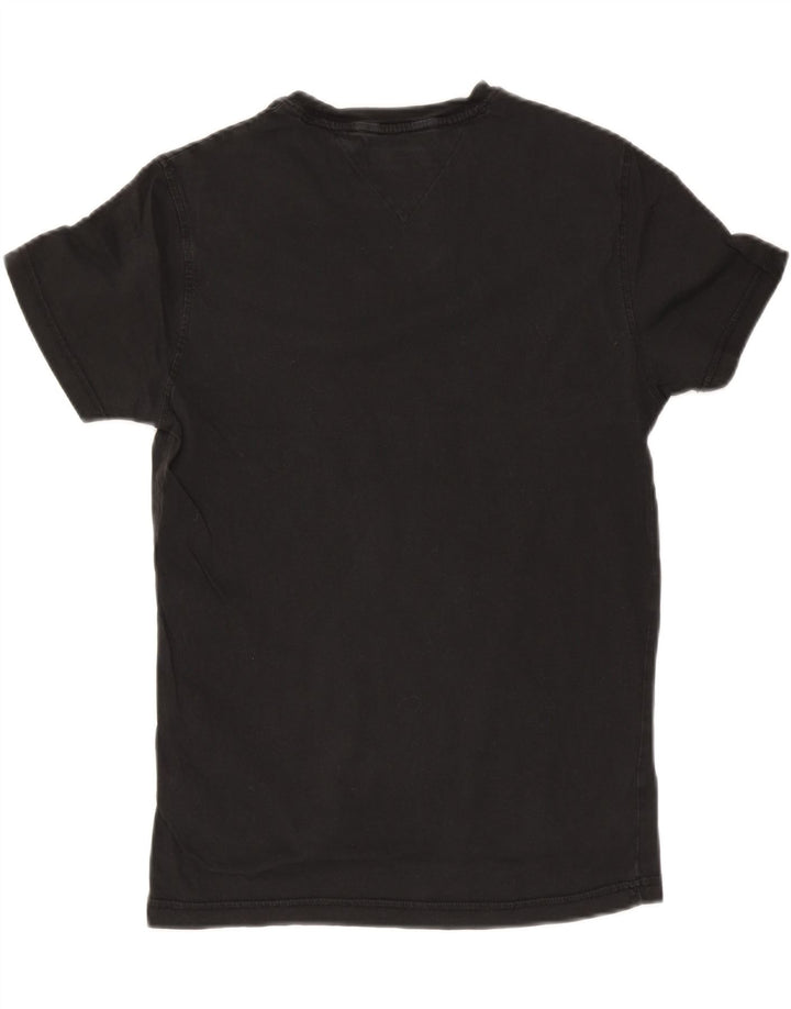 Tommy Hilfiger Herren T-Shirt Top Small Schwarz Baumwolle