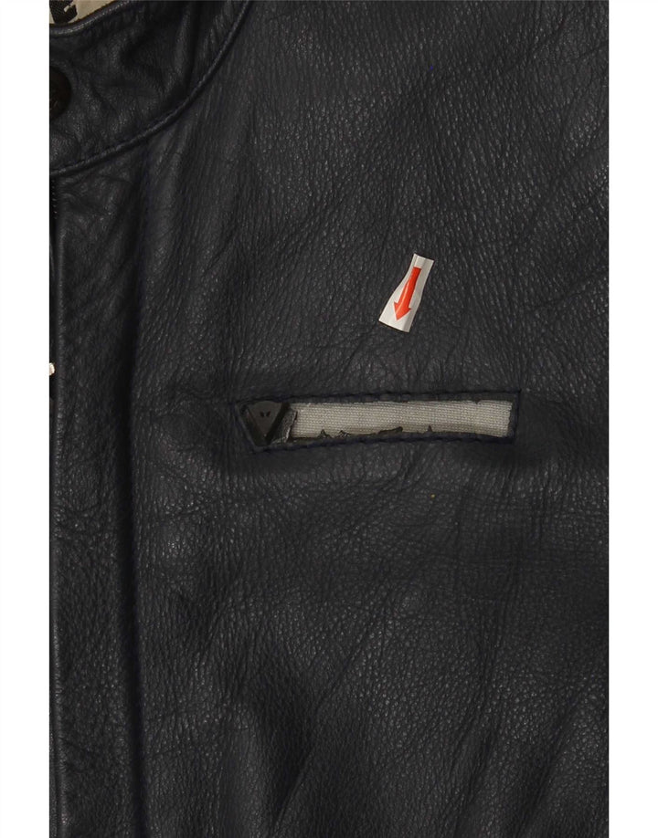 Dainese Herren-Leder-Racer-Jacke IT 50 Medium Navy Blue Colourblock