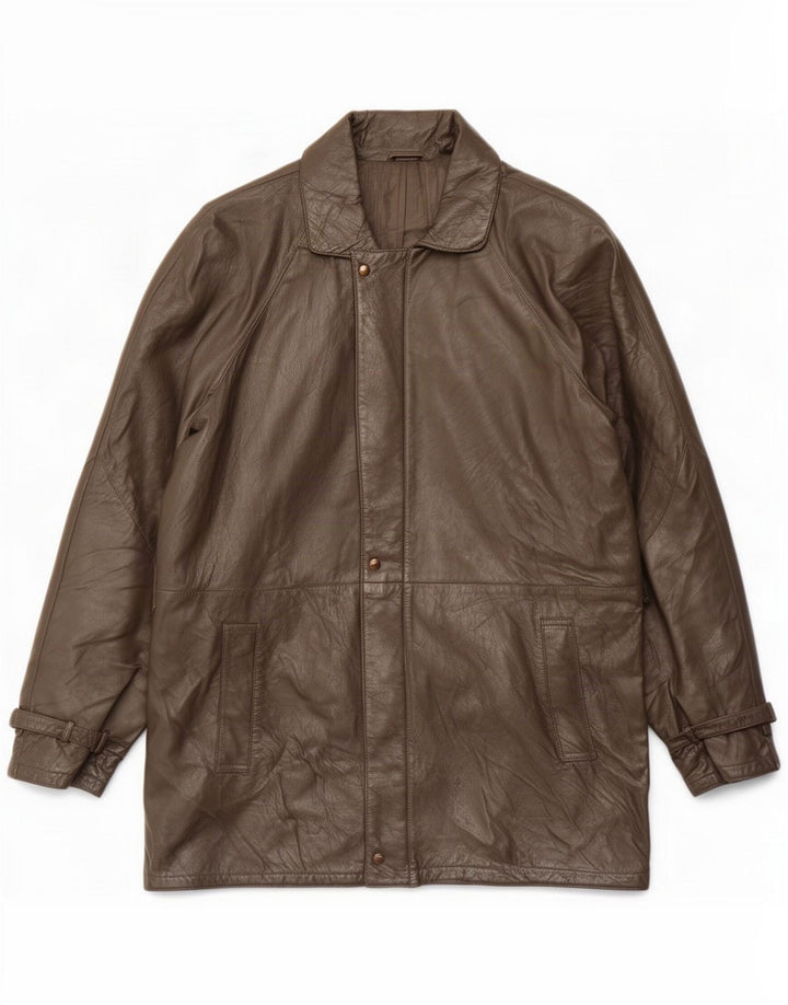 Vintage Herren Lederjacke IT 52 XL Grau