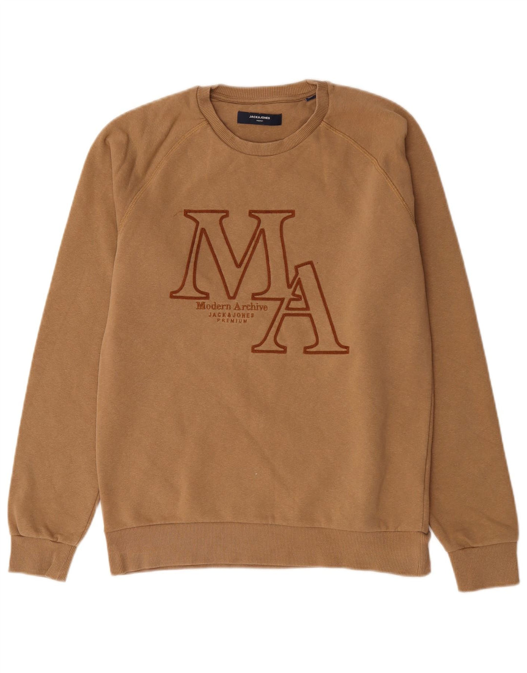 Jack & Jones Herren-Sweatshirt mit Grafik, mittelbeige Baumwolle